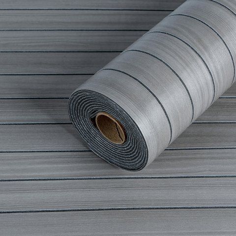 Покриття вінілове самоклеюче 3D рейки 600х3000х3мм Тік сивий SW-00002907 SW-00002907 фото